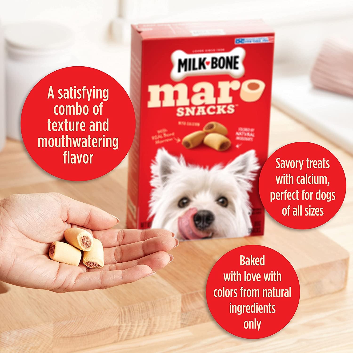 Marosnacks Small Dog Treats with Bone Marrow, 40 oz Container