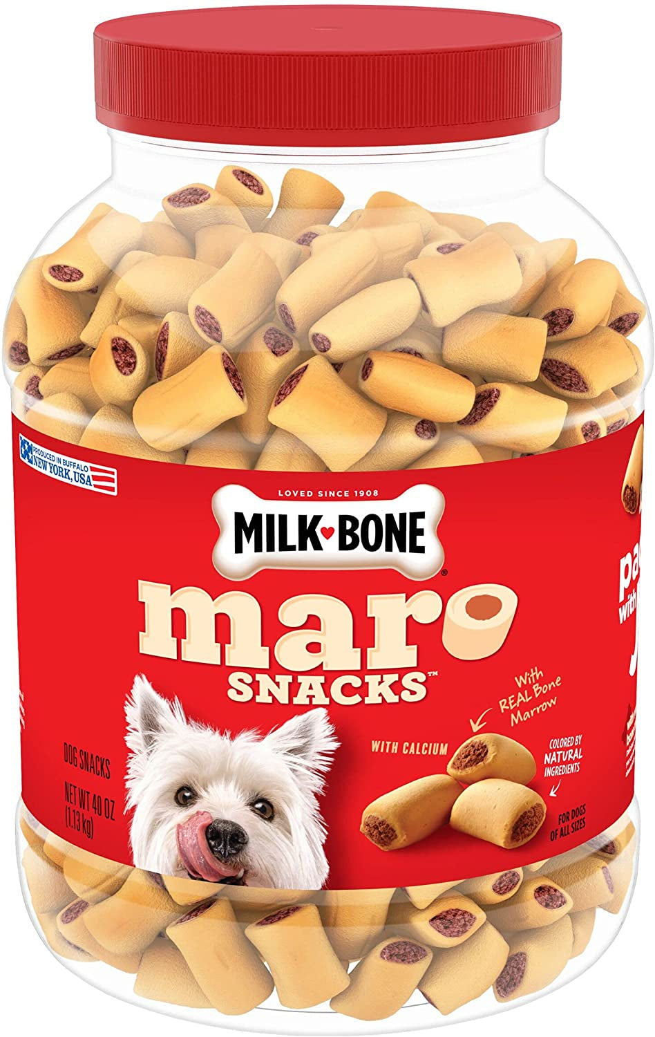 Marosnacks Small Dog Treats with Bone Marrow, 40 oz Container