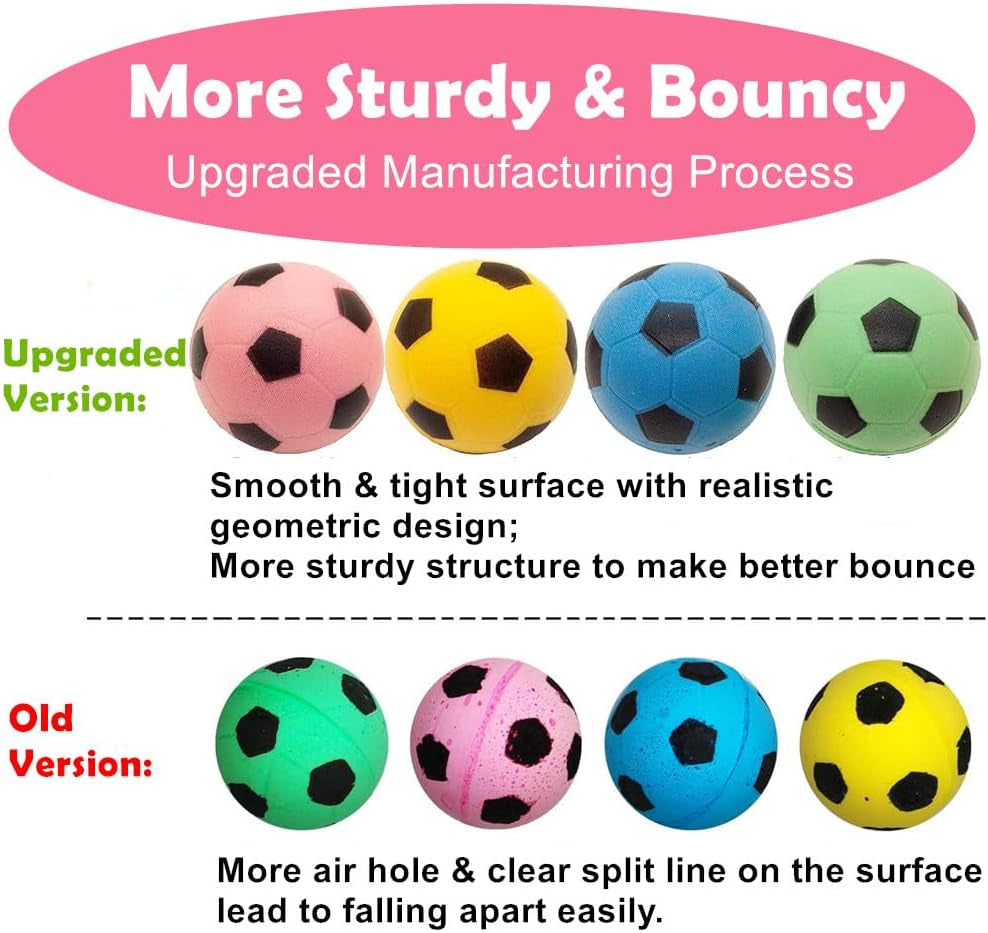 Premium Foam Soccer Balls for Cats - Set of 12