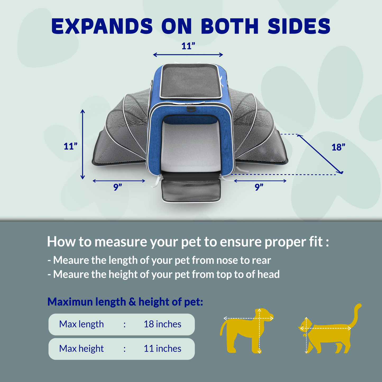 Rolling Rover Airline Compliant Expandable Wheeled Pet Carrier