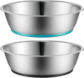 Set of Two 3-Cup Lightweight Stainless Steel Cat Bowls
