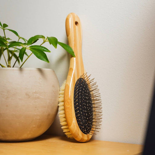 Bamboo Dog & Pet Grooming Brush | Pet Bestseller