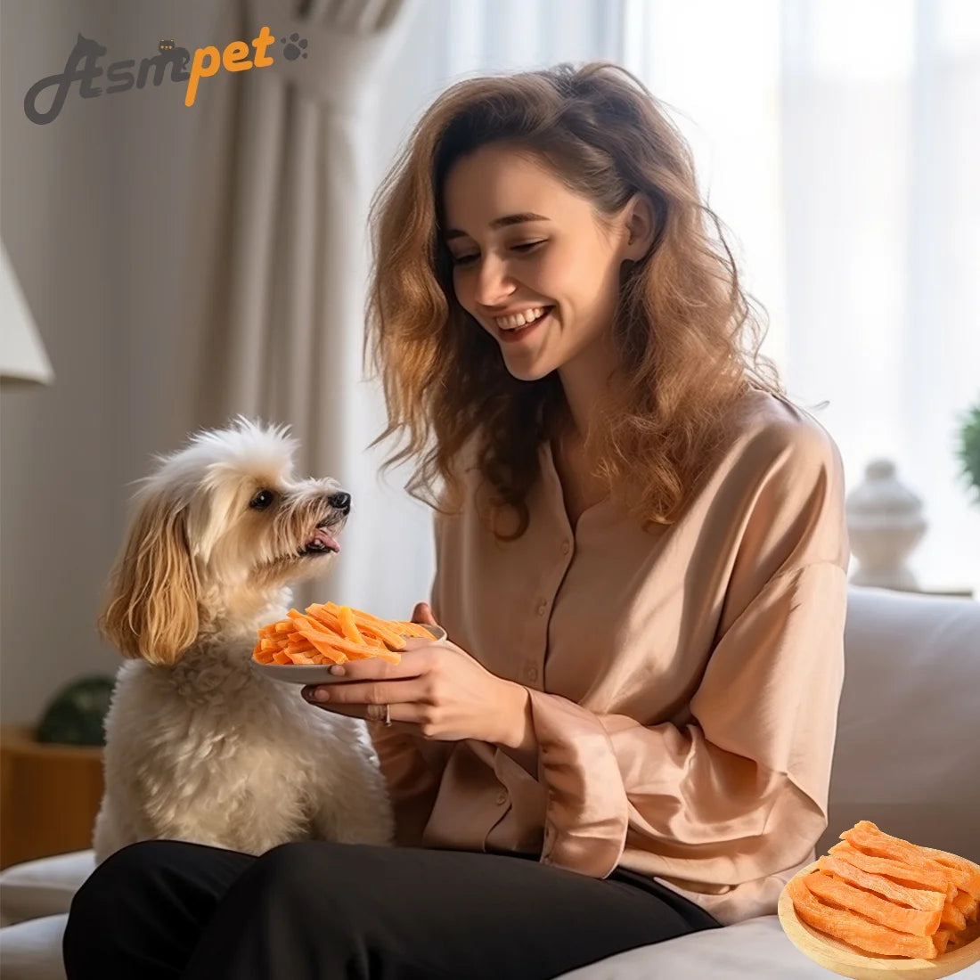 (2 Pack)  Sweet Potato Dog Treats, Natural Snack Chews for All Dogs, 29Pcs, 11Oz