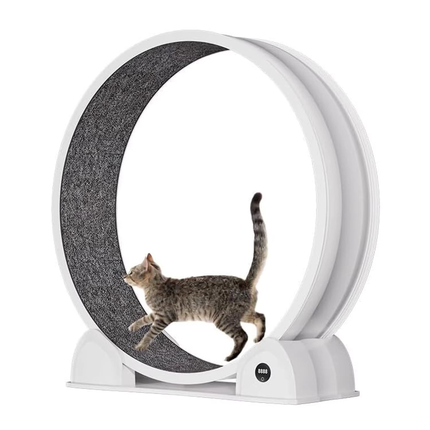 Cat Exercise Wheel 45" Large Treadmill for Indoor Cats Quiet Running Wheel with Smart Pedometer for Running Walking Training