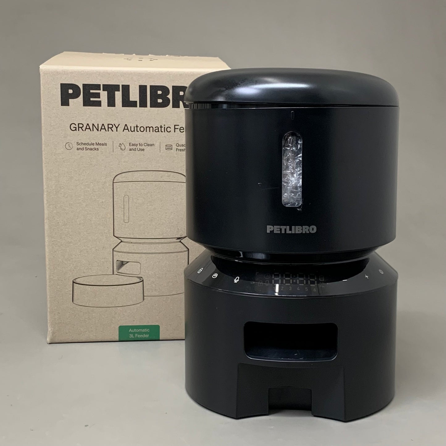 PETLIBRO Granary 3L Automatic Cat Feeder – Single Tray, Black
