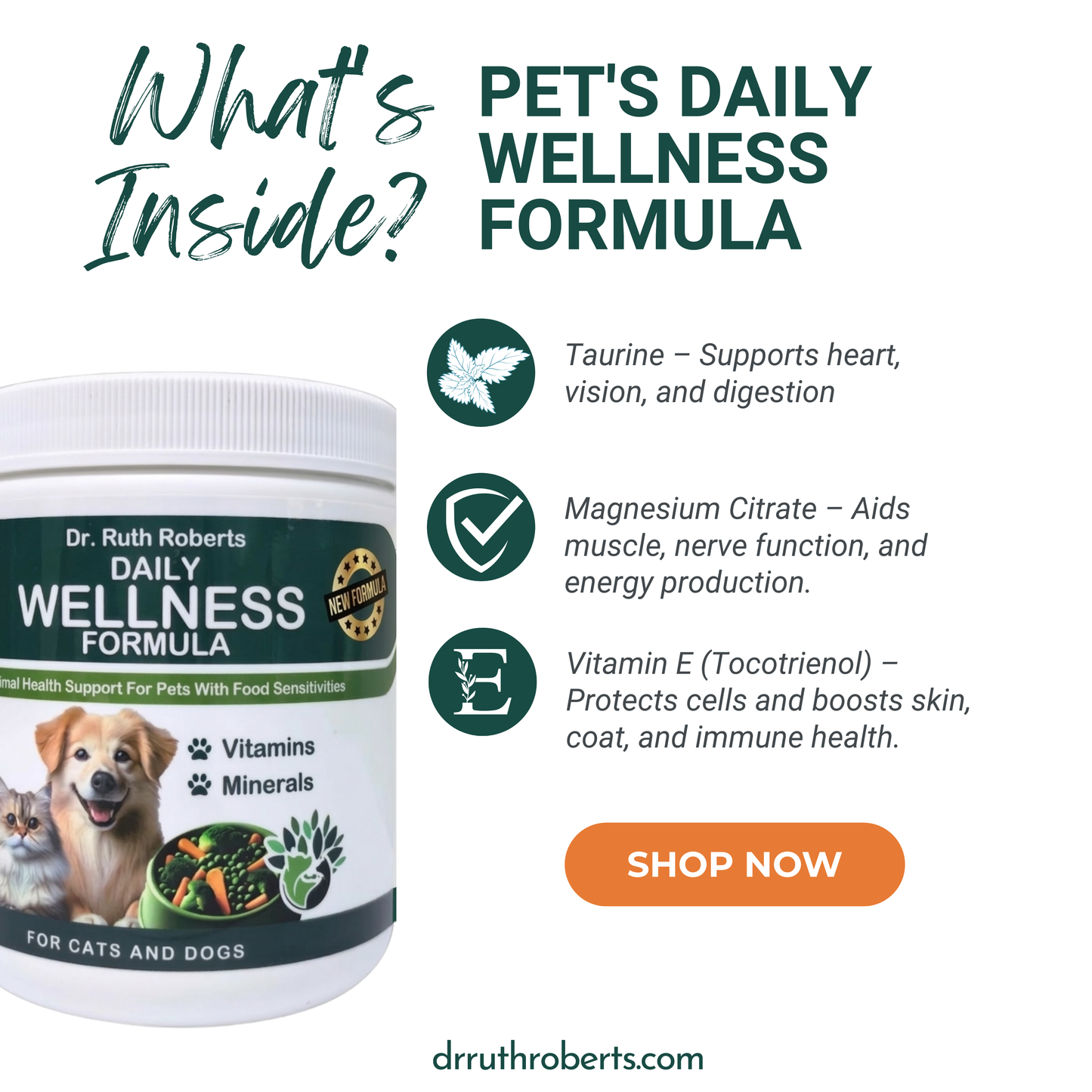 PRE-ORDER Daily Wellness Formula — Glandular-Free Multivitamin for Dogs & Cats with Beef, Pork, or Organ Sensitivities