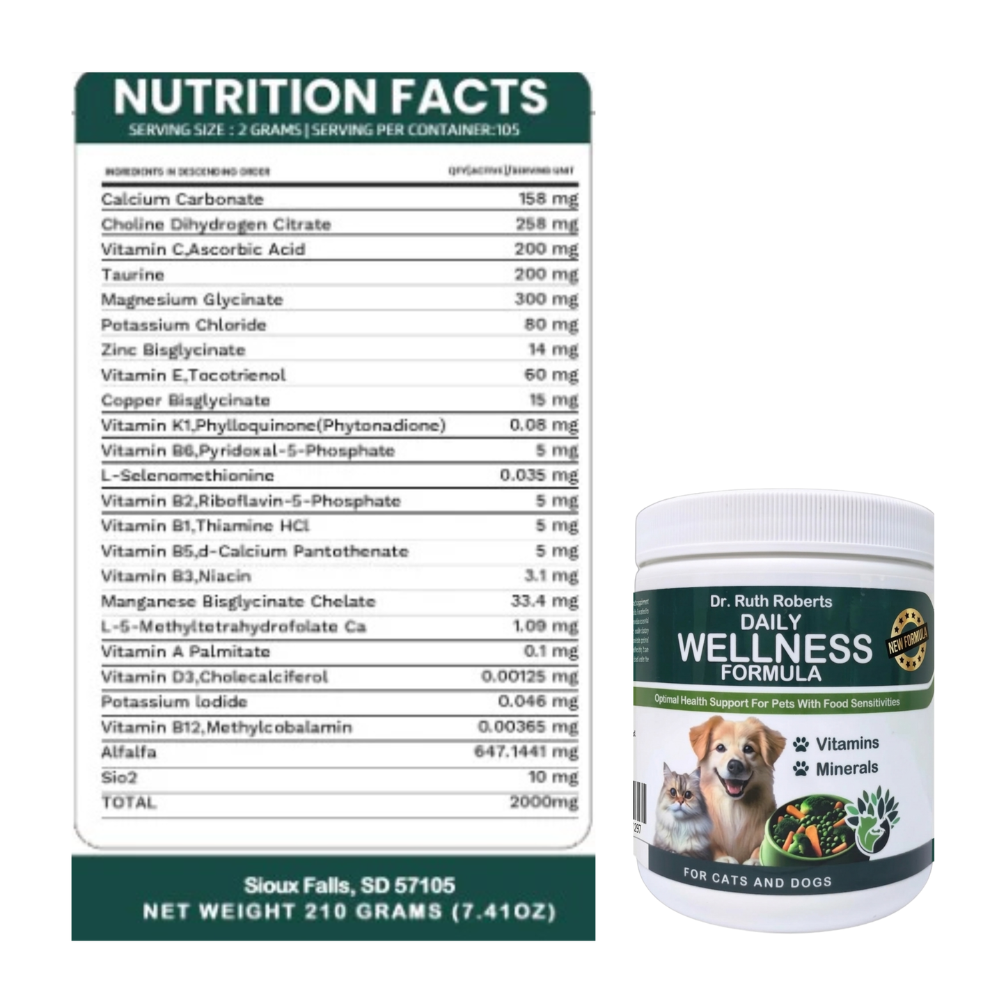 PRE-ORDER Daily Wellness Formula — Glandular-Free Multivitamin for Dogs & Cats with Beef, Pork, or Organ Sensitivities