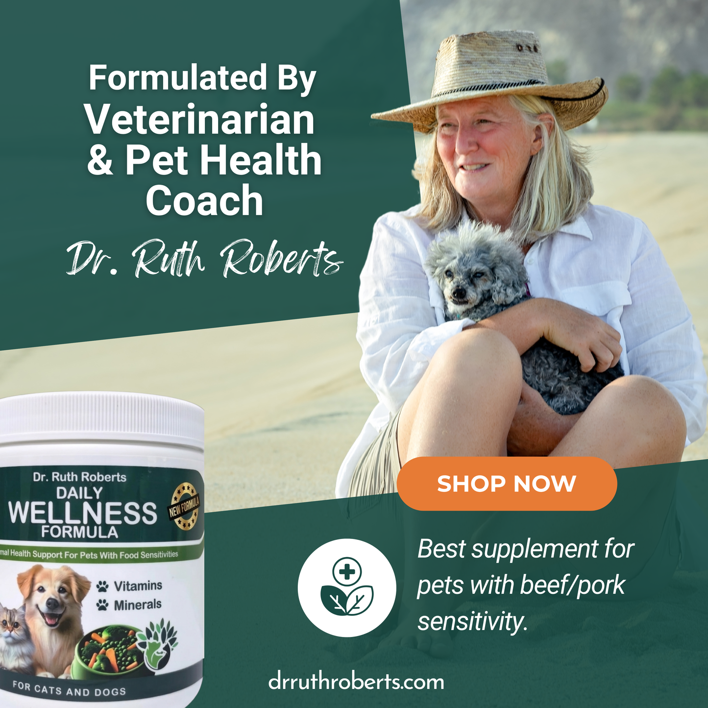 PRE-ORDER Daily Wellness Formula — Glandular-Free Multivitamin for Dogs & Cats with Beef, Pork, or Organ Sensitivities