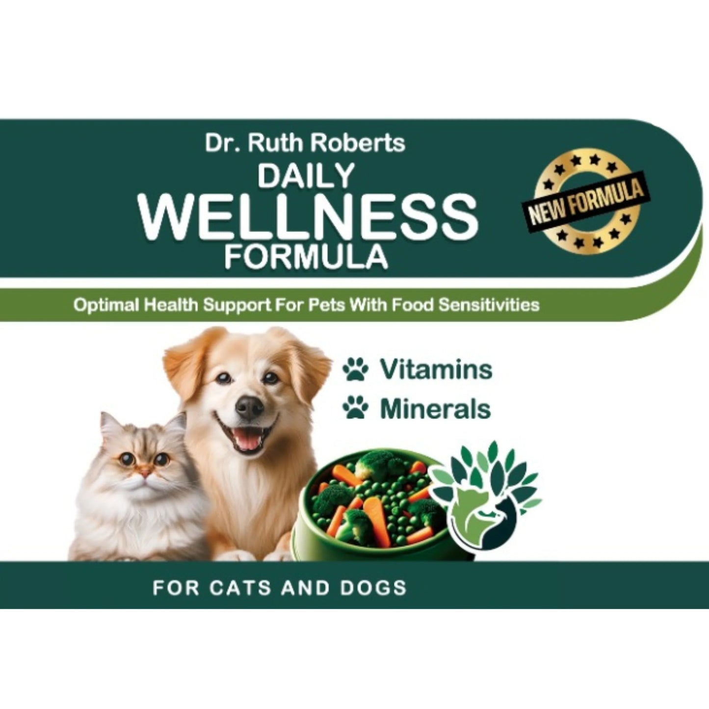 PRE-ORDER Daily Wellness Formula — Glandular-Free Multivitamin for Dogs & Cats with Beef, Pork, or Organ Sensitivities