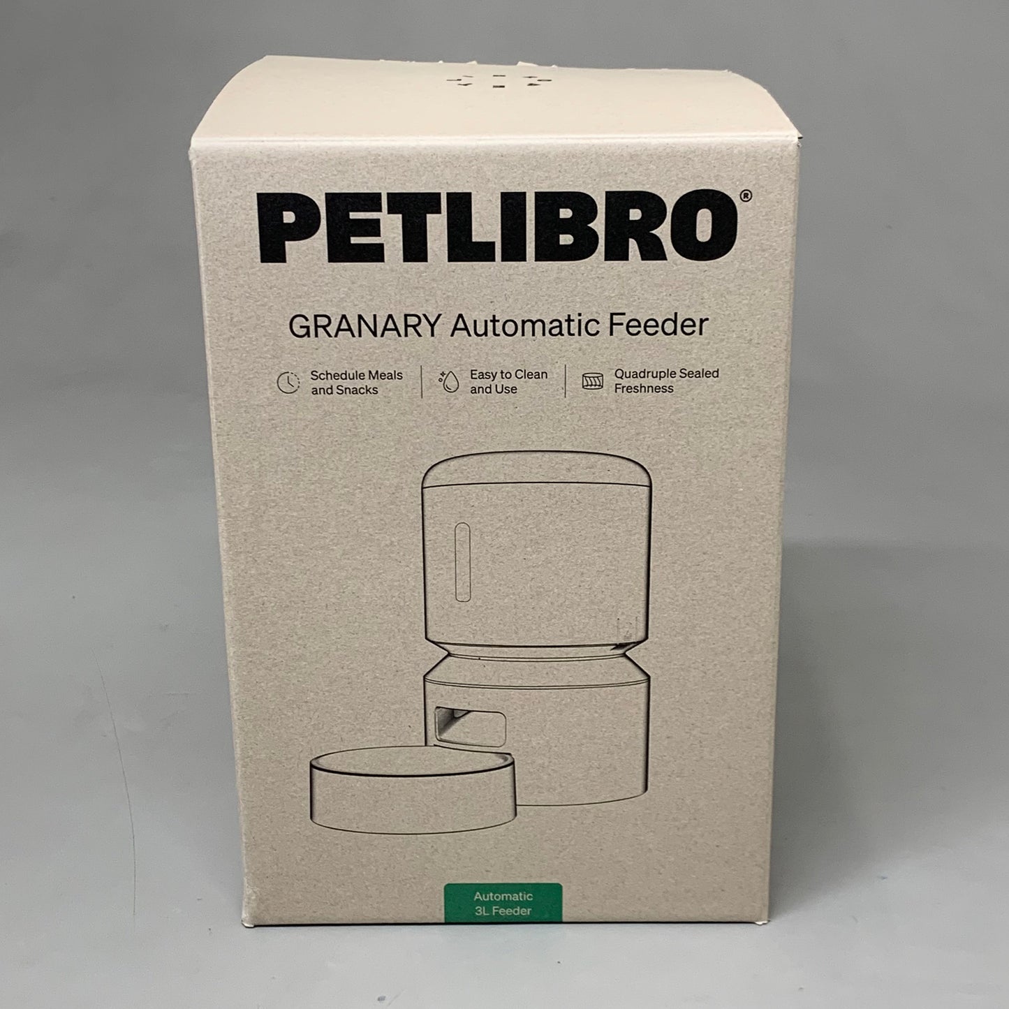 PETLIBRO Granary 3L Automatic Cat Feeder – Single Tray, Black