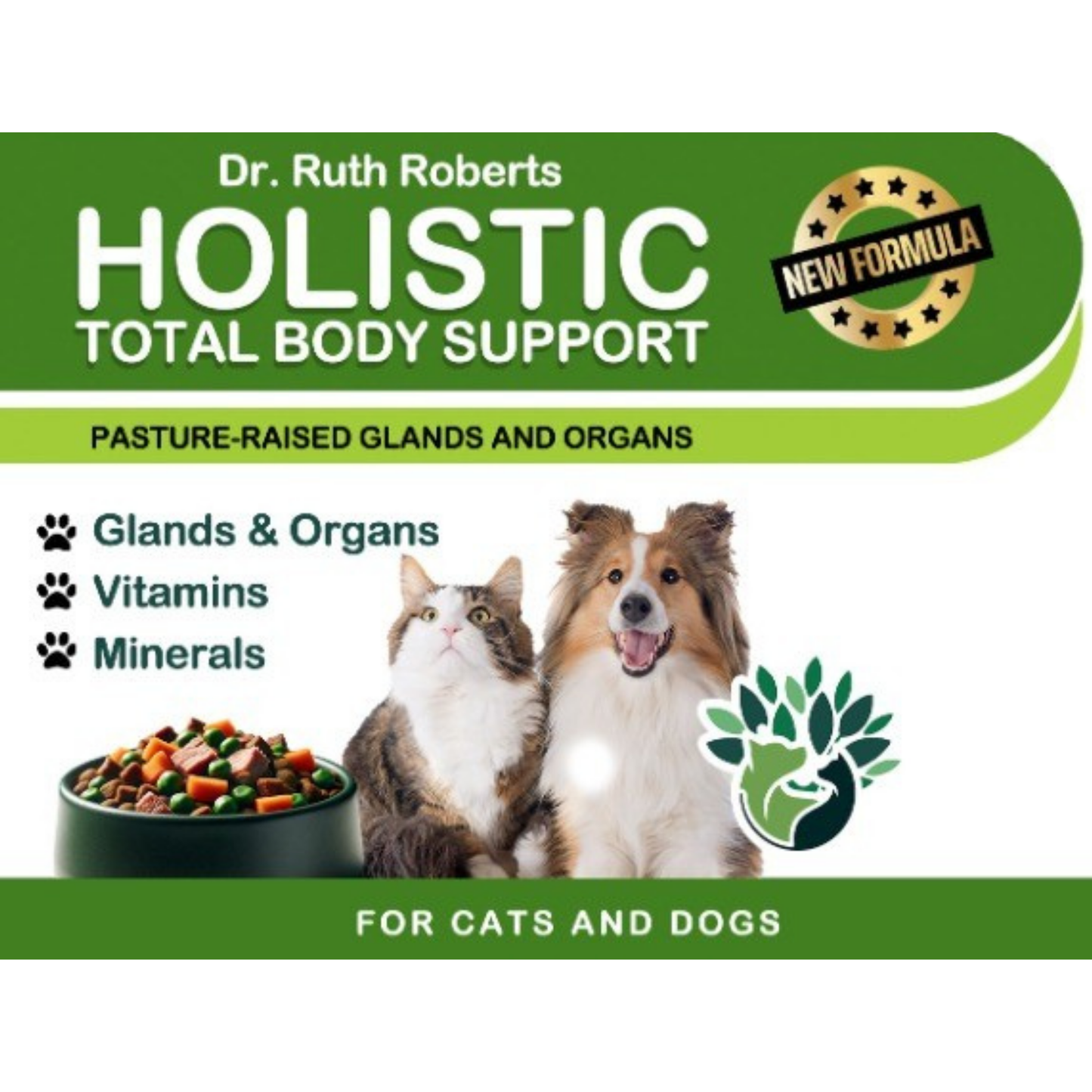 PRE-ORDER Holistic Total Body Support — Daily Multivitamin & Pasture-Raised Glandular Blend for Dogs & Cats