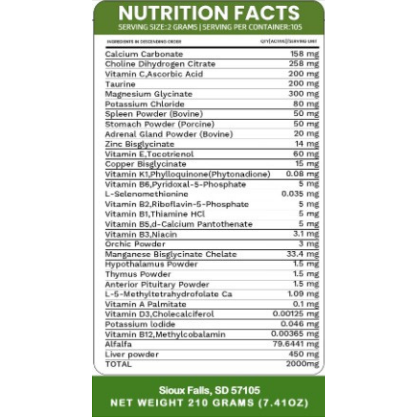 PRE-ORDER Holistic Total Body Support — Daily Multivitamin & Pasture-Raised Glandular Blend for Dogs & Cats