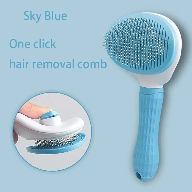 Pet Dog Hair Brush & Cat Comb | Deshedding Grooming Brush for Dogs & Cats