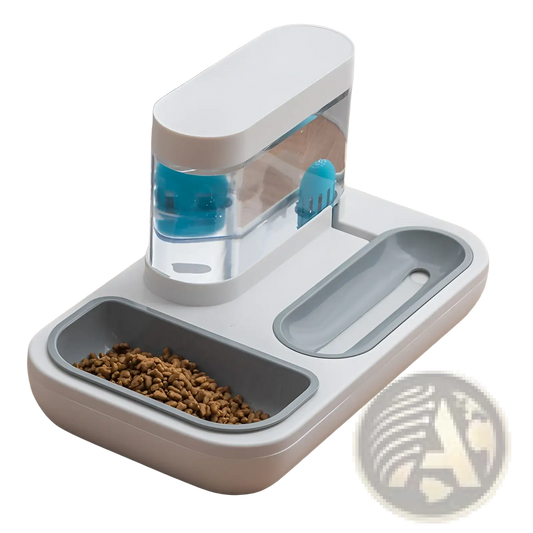 Automatic Pet Feeder and Water Dispenser Double Bowl