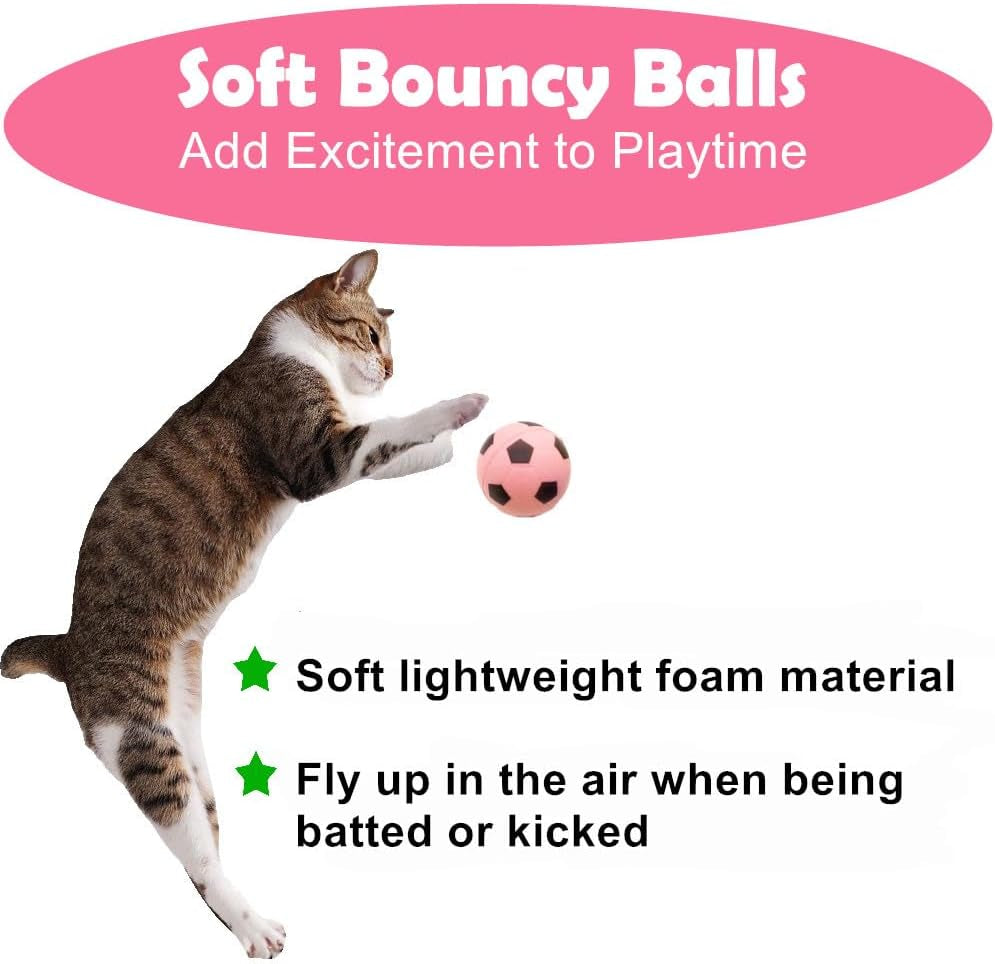 Premium Foam Soccer Balls for Cats - Set of 12