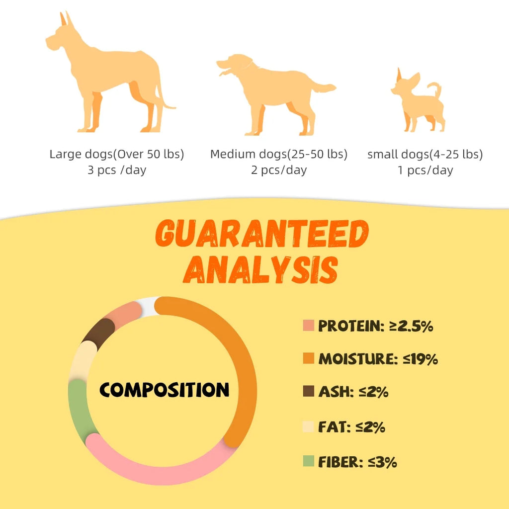 Sweet Potato Dog Treats, Natural Snack Chews for All Dogs, 29Pcs, 11Oz