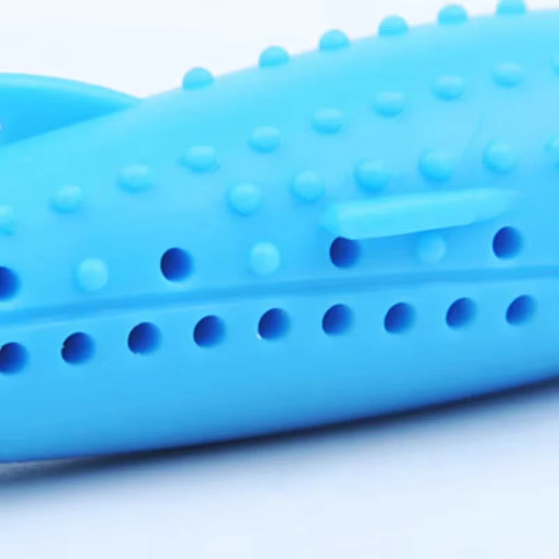 NEW Cat Teeth Brushing Toy Teeth Cleaning Cat Stick Fish-Shaped Silicone Toy Chew Resistant Interactive Toys Catnip Pet Supplies