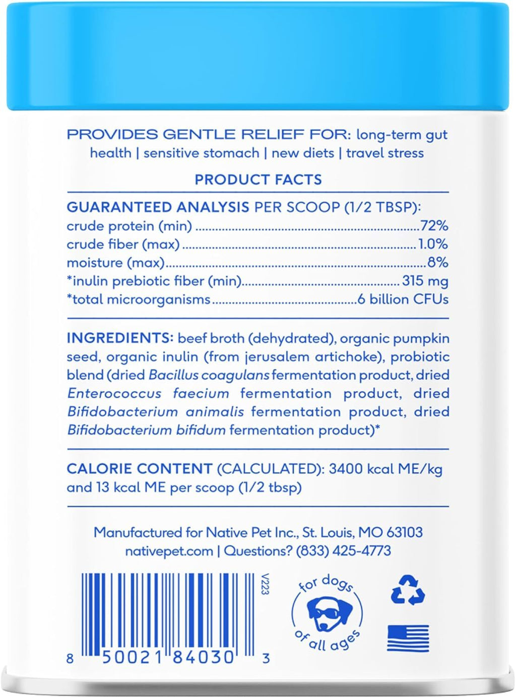 Pet Probiotic for Dogs - Vet Created Probiotic Powder for Digestive Issues - Pro