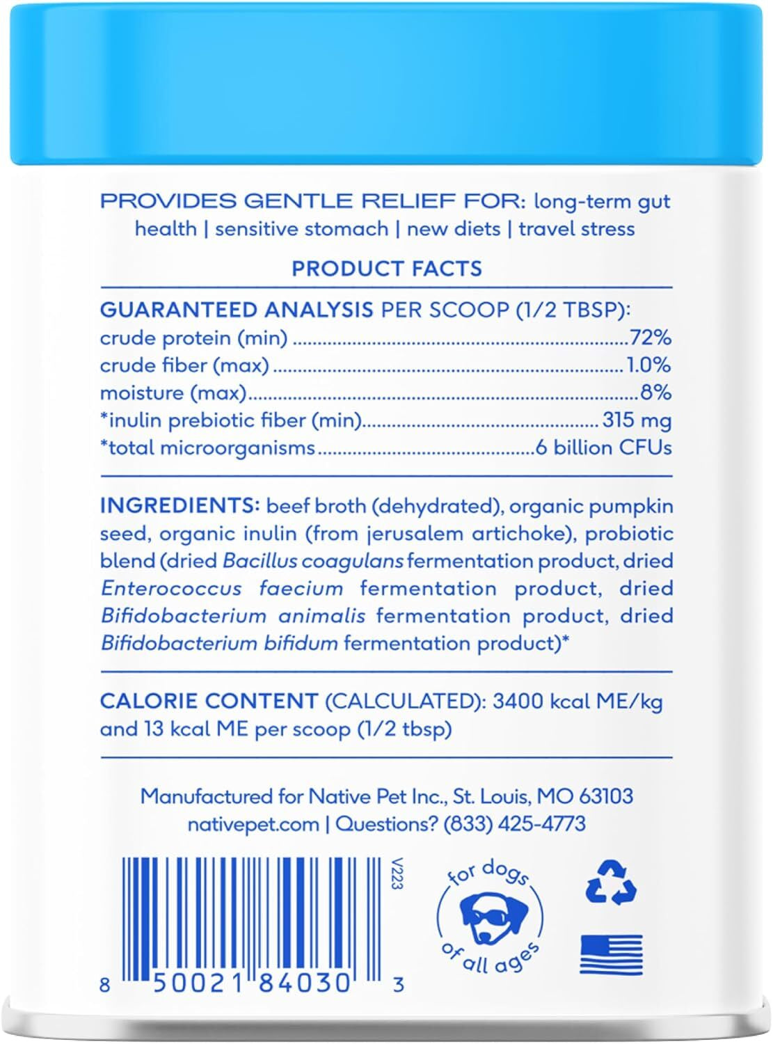 Pet Probiotic for Dogs - Vet Created Probiotic Powder for Digestive Issues - Pro
