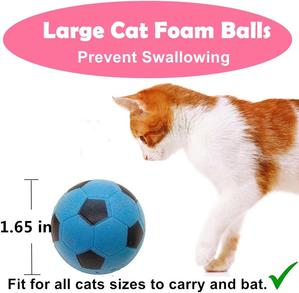Premium Foam Soccer Balls for Cats - Set of 12