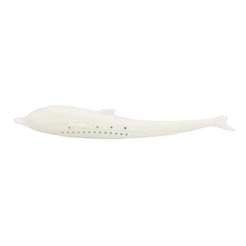NEW Cat Teeth Brushing Toy Teeth Cleaning Cat Stick Fish-Shaped Silicone Toy Chew Resistant Interactive Toys Catnip Pet Supplies
