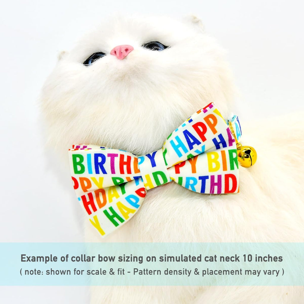 Celebrate in Style: Elegant Breakaway Cat Collar with Bow Tie and Bell for Your Feline's Special Occasions