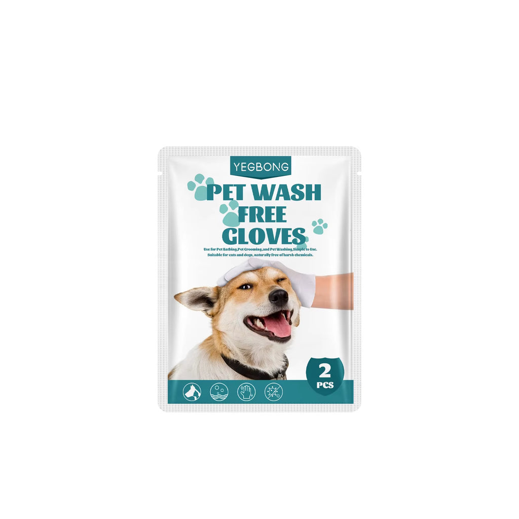 Pet Disposable Cleaning Gloves Wash Free Dog Cat Spa Bathing Deodorant Fleas Tick Removal Antibacterial Cat Dry Cleaning Gloves