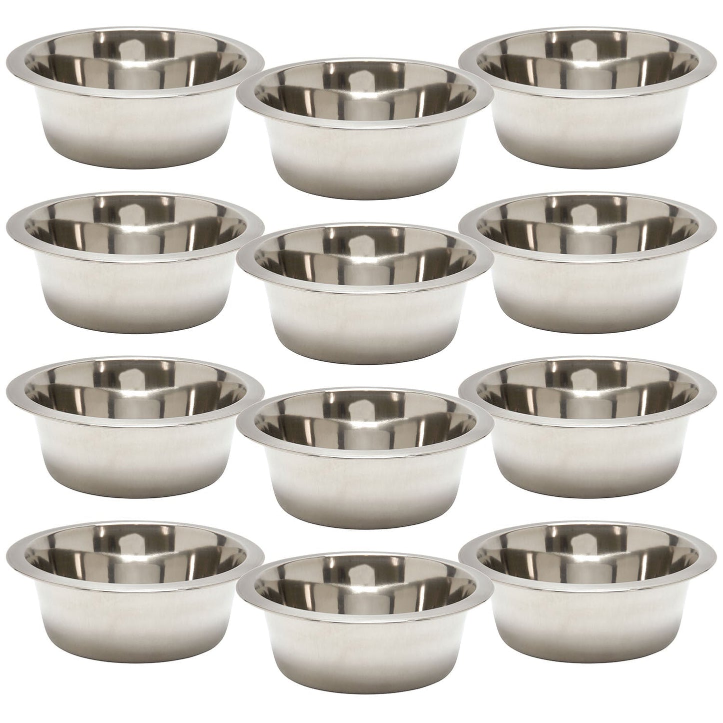 Jeffers Standard-Weight Stainless Steel Food & Water Pet Bowls