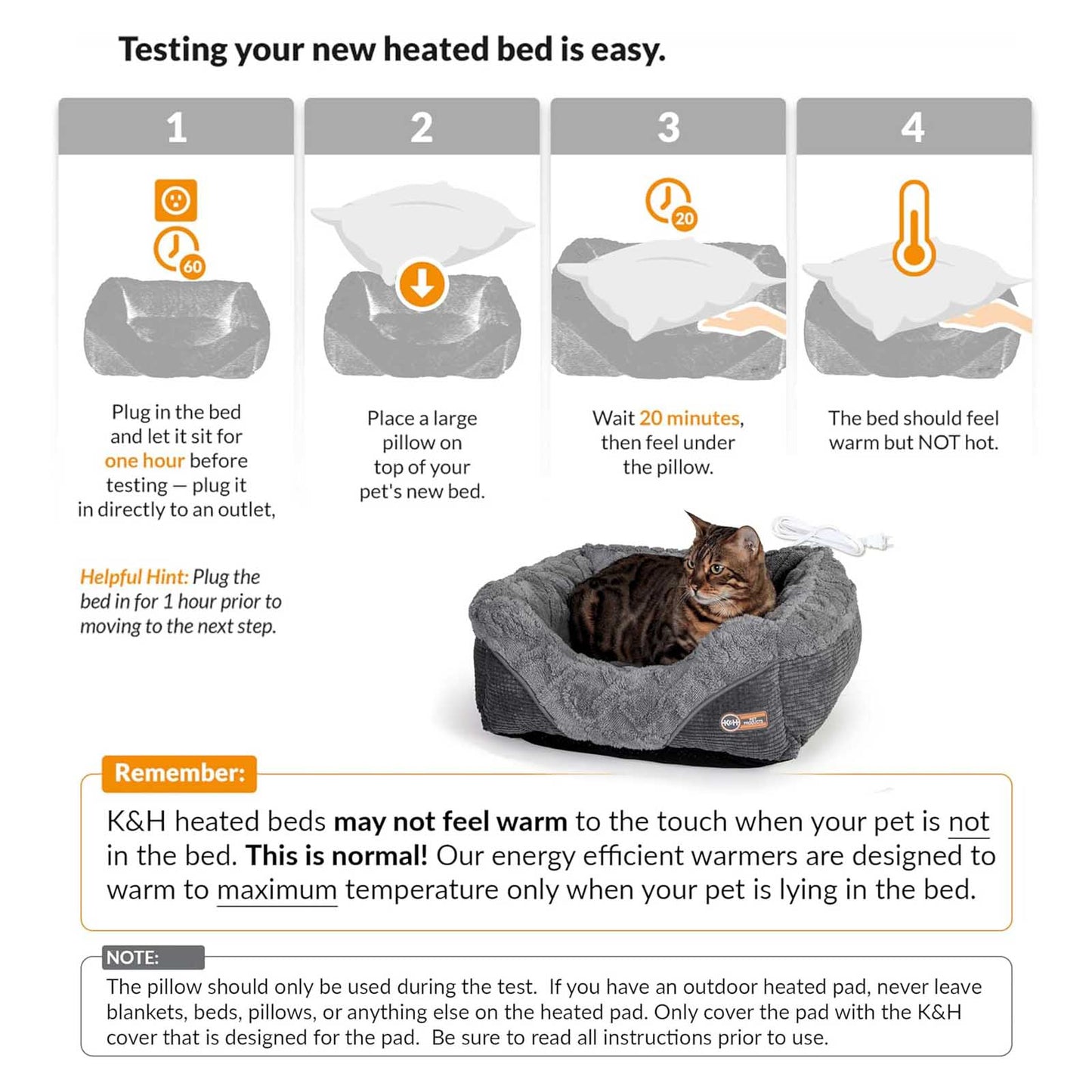 K&H Thermo-Pet Lounge Sleeper Heated Cat & Small Dog Bed – Plush, Non-Slip, Machine Washable Indoor Pet Bed