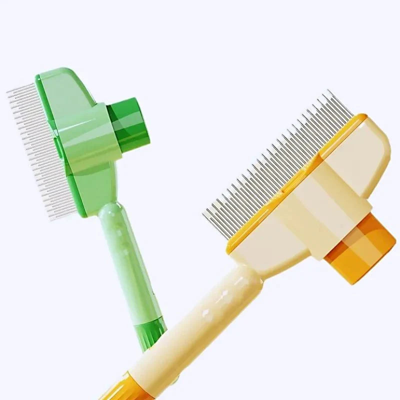 Self-Cleaning Pet Comb | Stainless Steel Grooming Brush for Dogs and Cats